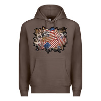 Coffee 4th of july background Premium Hoodie - BundleAndBundleShop