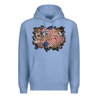 Colony Blue 4th of july background Premium Hoodie - BundleAndBundleShop