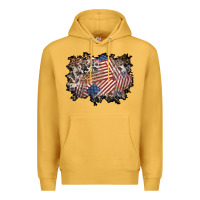 Mustard 4th of july background Premium Hoodie - BundleAndBundleShop