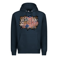 Navy 4th of july background Premium Hoodie - BundleAndBundleShop