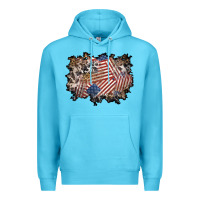 Ocean Blue 4th of july background Premium Hoodie - BundleAndBundleShop