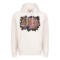 Pale Pink 4th of july background Premium Hoodie - BundleAndBundleShop