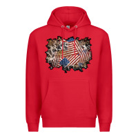 Red 4th of july background Premium Hoodie - BundleAndBundleShop