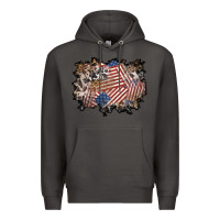 Smoke 4th of july background Premium Hoodie - BundleAndBundleShop