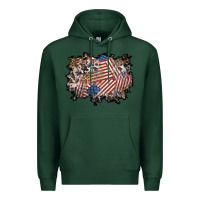 Sports Green 4th of july background Premium Hoodie - BundleAndBundleShop