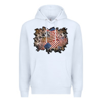 White 4th of july background Premium Hoodie - BundleAndBundleShop