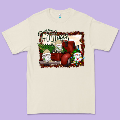 Happy Holidays Gnomes Christmas Truck Premium Tee Designed By Bettercallsaul