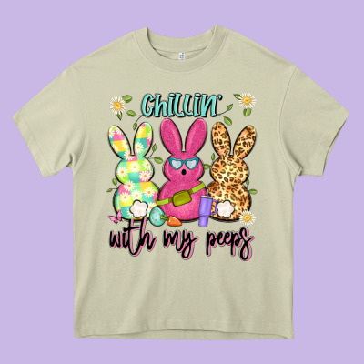 Chillin' With My Peeps Heavy Core Tee Designed By Artiststas