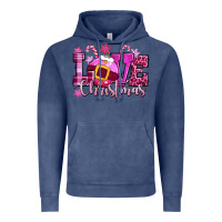 Vintage Denim love christmas pink Vintage Hoodie - CowGirlArtShop