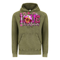 Vintage Olive love christmas pink Vintage Hoodie - CowGirlArtShop