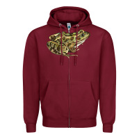 Burgundy northern leopard frog Zipper Hoodie - LillyAllenDesigns