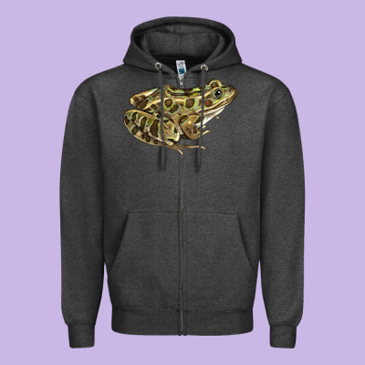 Northern Leopard Frog Zipper Hoodie Designed By Lillyallendesigns