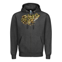 Charcoal Heather northern leopard frog Zipper Hoodie - LillyAllenDesigns