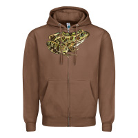 Chestnut northern leopard frog Zipper Hoodie - LillyAllenDesigns