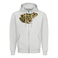 Dove Grey northern leopard frog Zipper Hoodie - LillyAllenDesigns