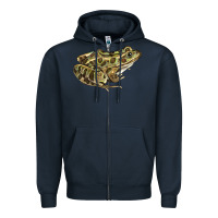Navy northern leopard frog Zipper Hoodie - LillyAllenDesigns