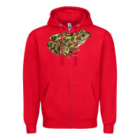 Red northern leopard frog Zipper Hoodie - LillyAllenDesigns