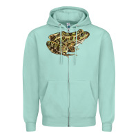 Seafoam northern leopard frog Zipper Hoodie - LillyAllenDesigns