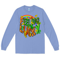 Colony Blue St. Patrick's Day Feeling lucky Long Sleeve Tee - CowGirlArtShop