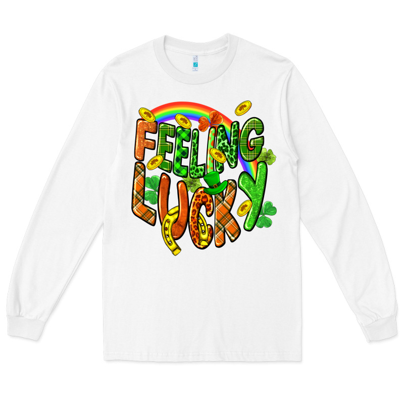 St. Patrick's Day Feeling Lucky Long Sleeve Tee by CowGirlArtShop | Teevron