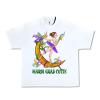 White mardi gras cutie Urban Heavy Tee - CowGirlArtShop