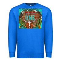 True Royal wild one longhorn gemstones cactus and sunflowers Premium Sweatshirt - Artiststas