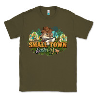 Army Green Small town Easter Day Classic Tee - NancyCooperArtShop