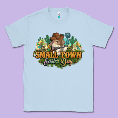 Small Town Easter Day Classic Tee Designed By Nancycooperartshop