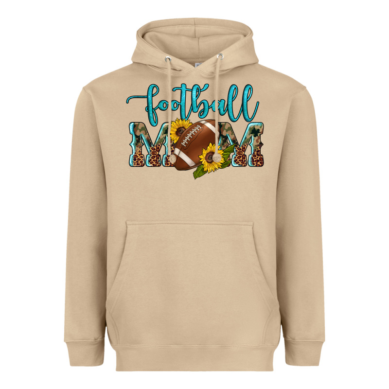 Western Leopard Camouflage Sunflowers  Glitter Mom Football Heavyweight Hoodie by Artiststas | Teevron