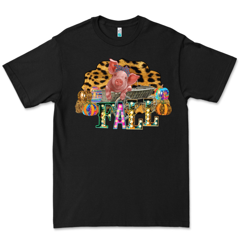 Fall Scene Pumpkin Watercolor Pig Wagon Serape Cheetah Premium Tee by Bettercallsaul | Teevron