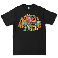 Black Fall Scene Pumpkin Watercolor Pig Wagon Serape Cheetah Premium Tee - Bettercallsaul
