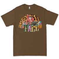 Cacao Fall Scene Pumpkin Watercolor Pig Wagon Serape Cheetah Premium Tee - Bettercallsaul