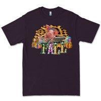 Plum Fall Scene Pumpkin Watercolor Pig Wagon Serape Cheetah Premium Tee - Bettercallsaul