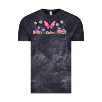 Cloud Black butterflies and flowers Vintage Tee - TumblerDesignByShophia