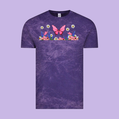 Butterflies And Flowers Vintage Tee Designed By Tumblerdesignbyshophia
