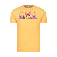Vintage Mustard butterflies and flowers Vintage Tee - TumblerDesignByShophia