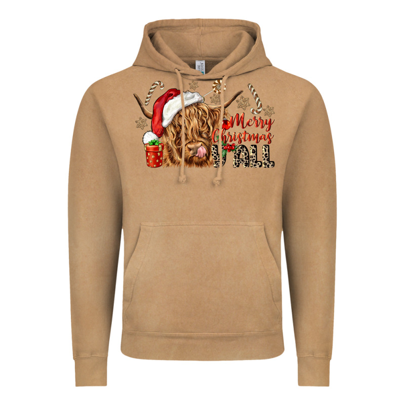 Merry Christmas Yall Vintage Hoodie by CowGirlArtShop | Teevron