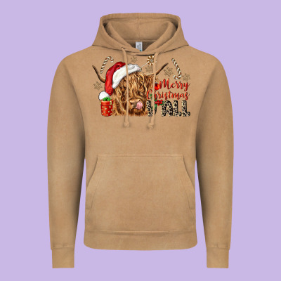Merry Christmas Yall Vintage Hoodie Designed By Cowgirlartshop