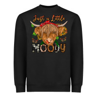 Black Just a Little Moody Heavyweight Sweatshirt - CowhideDigitalArt