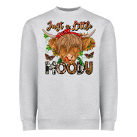 Heather Grey Just a Little Moody Heavyweight Sweatshirt - CowhideDigitalArt