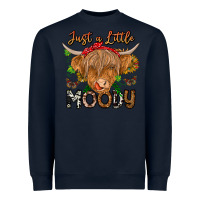 Navy Just a Little Moody Heavyweight Sweatshirt - CowhideDigitalArt