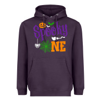 Plum spooky one boy halloween 1st birthday matching family t shirt Heavyweight Hoodie - trangStudio