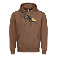 Chestnut Hercules Beetle Side Zipper Hoodie - LillyAllenDesigns