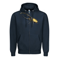 Navy Hercules Beetle Side Zipper Hoodie - LillyAllenDesigns