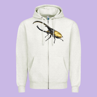 Hercules Beetle Side Zipper Hoodie Designed By Lillyallendesigns