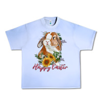 Grape Ice Happy easter with bunny and sunflowers Urban Heavy Tee - RanaPortraitStore