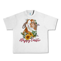 Lunar Rock Happy easter with bunny and sunflowers Urban Heavy Tee - RanaPortraitStore