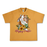 Peanut Butter Happy easter with bunny and sunflowers Urban Heavy Tee - RanaPortraitStore