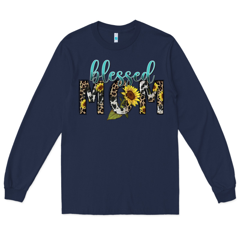Blessed Mom Sunflower Mother's Day Long Sleeve Tee by HowdyJamesFarm | Teevron