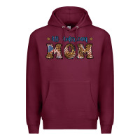 Burgundy all american mom Premium Hoodie - BundleAndBundleShop